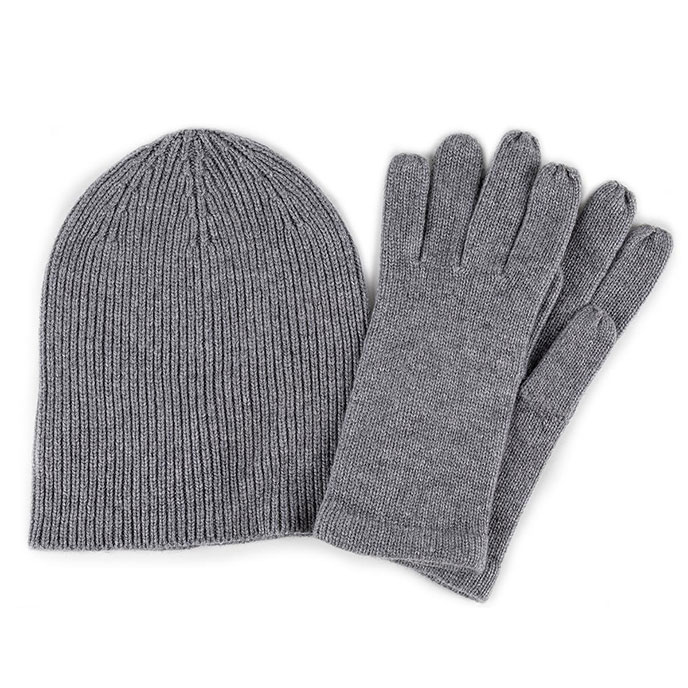 totes Ladies Cashmere Blend Hat & Glove Gift Set Grey Extra Image 2